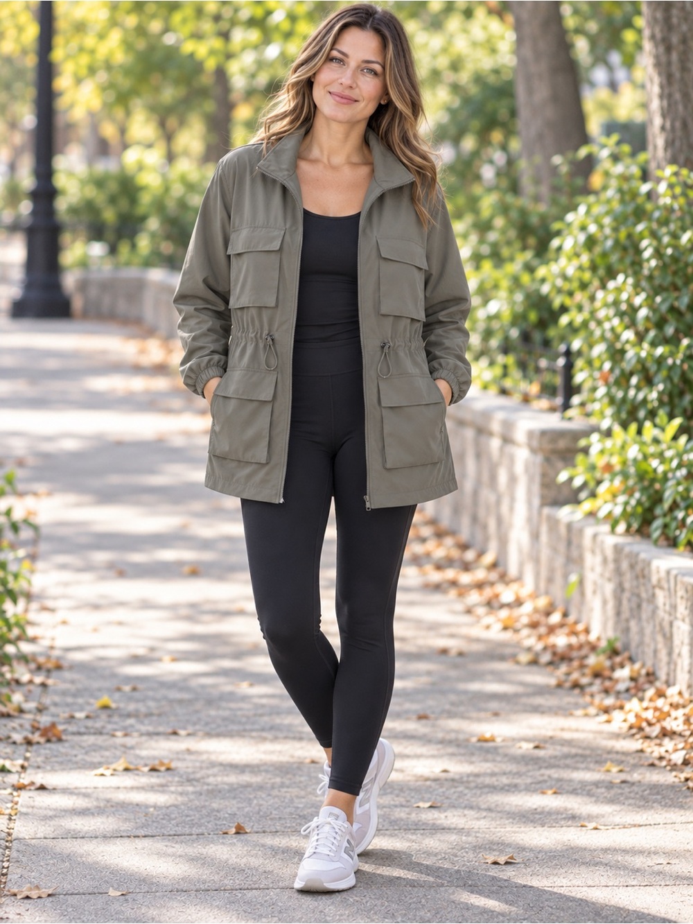 Apana Olive Green Utility Active Jacket Size XL NWT